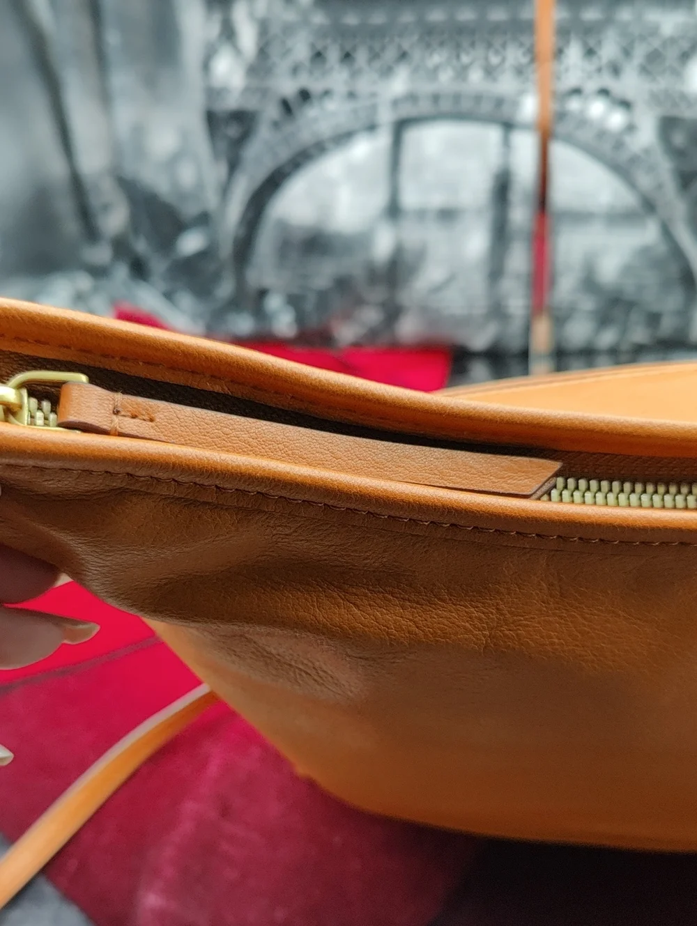 Margot Chester Mango  Leather Bag